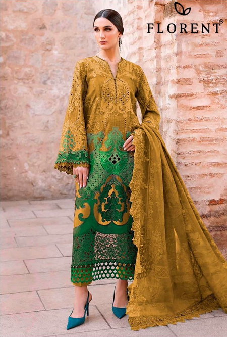 Florent Maria B 1054 E to G Cotton Dupatta Pakistani Suits Bulk Orders In India